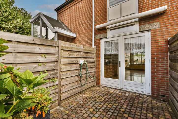 french patio doors from the garden